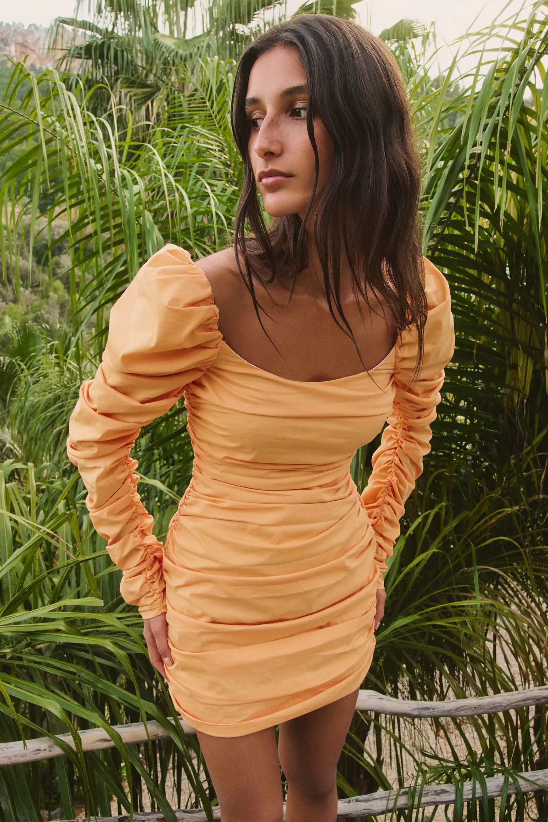 MAXINE LONG SLEEVE PUFF MINI DRESS