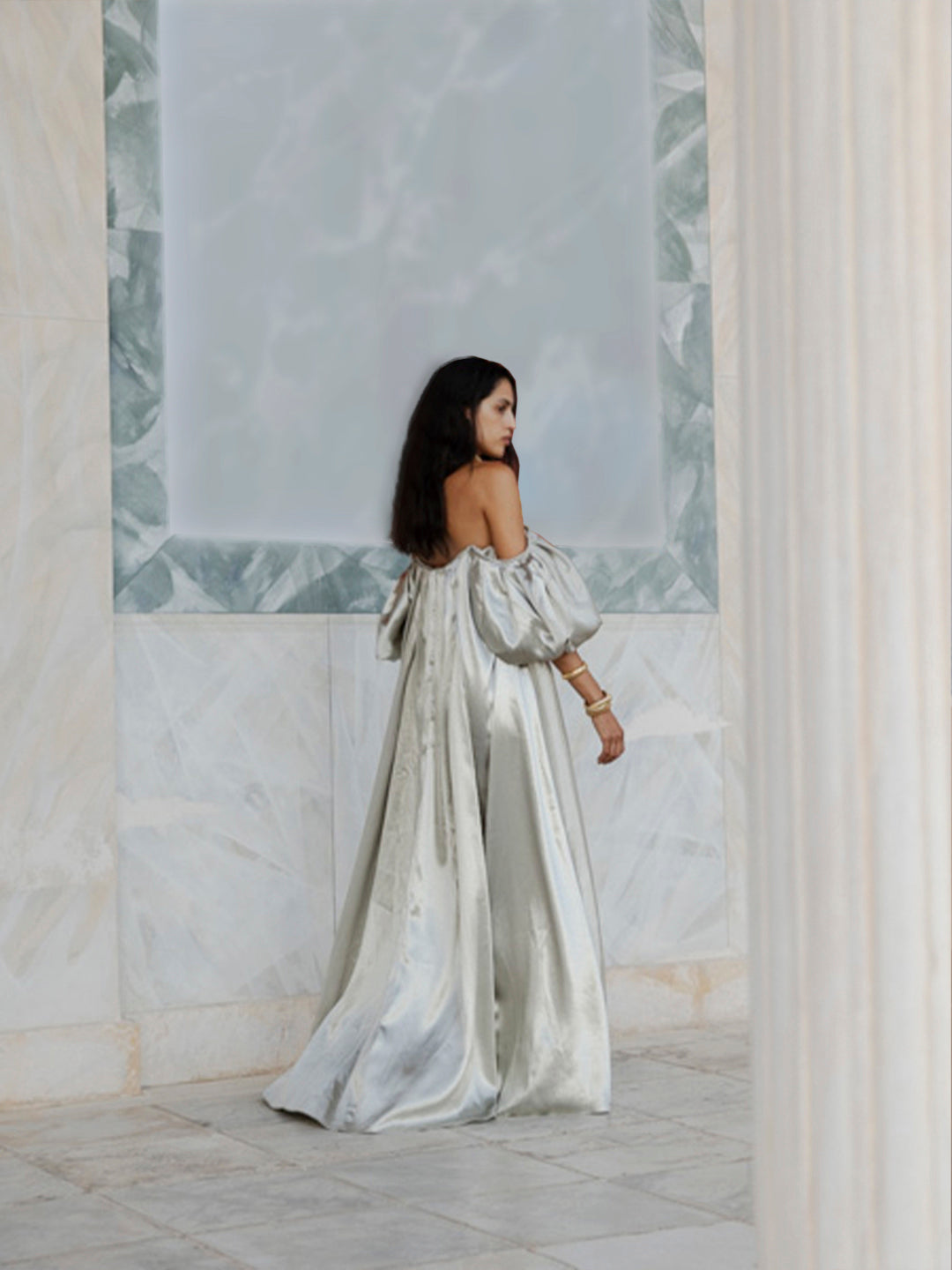 chinese dress ladies Caroline Constas Palmer Gown in Lavender main image 0