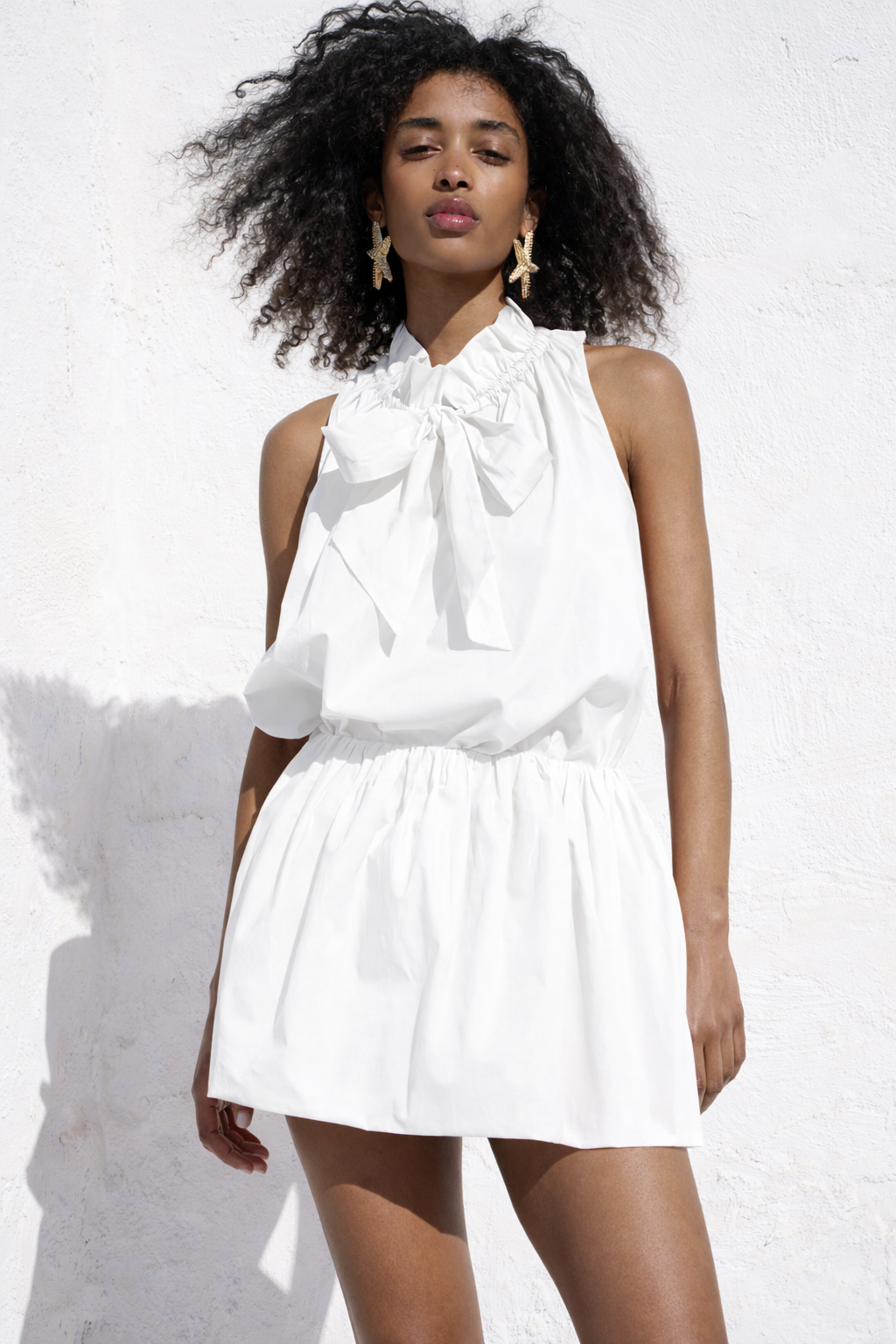 ADDY SLEEVELESS TIE BLOUSE