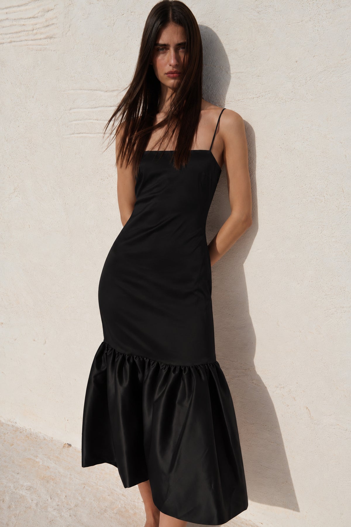 SYDNEY RUFFLE HEM GOWN