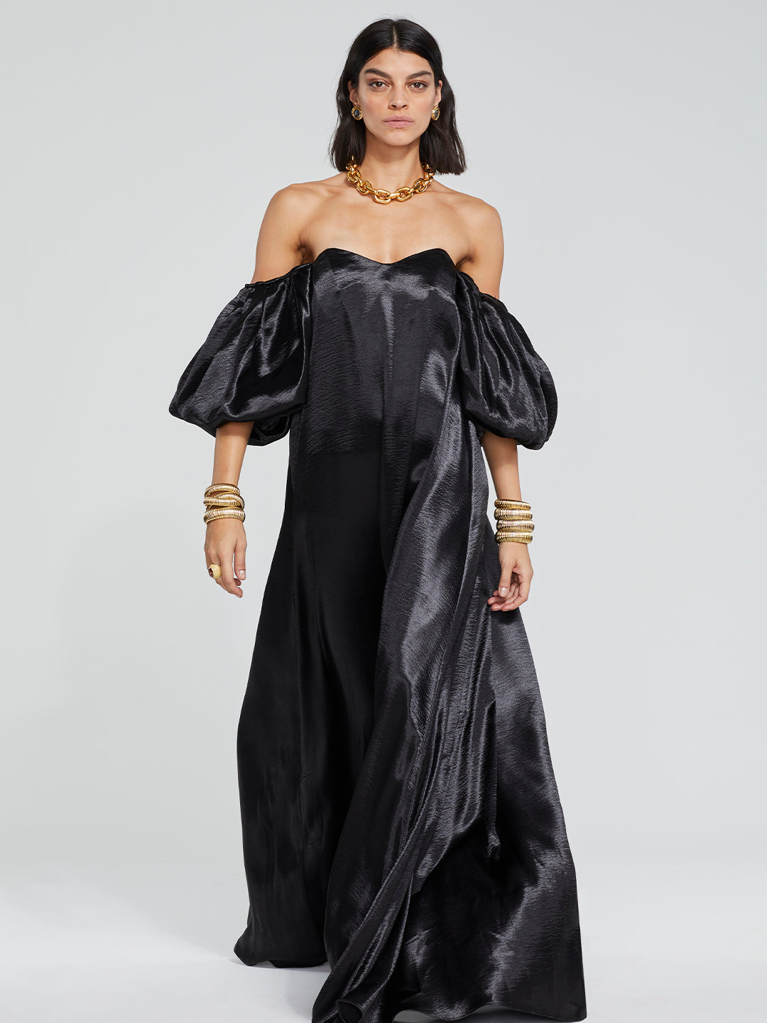caroline constas off the shoulder dress PALMER MAXI DRESS