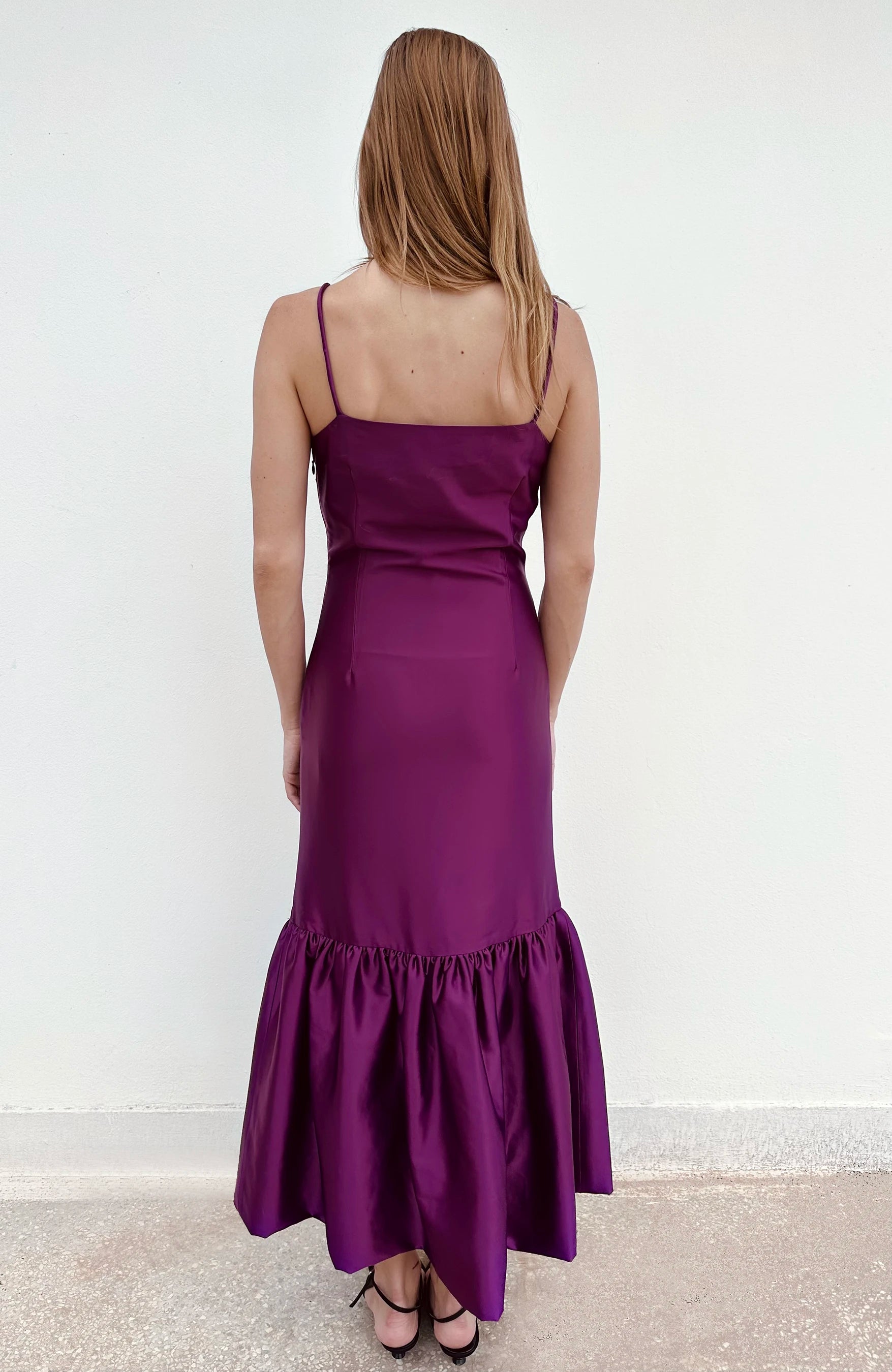 SYDNEY RUFFLE HEM GOWN