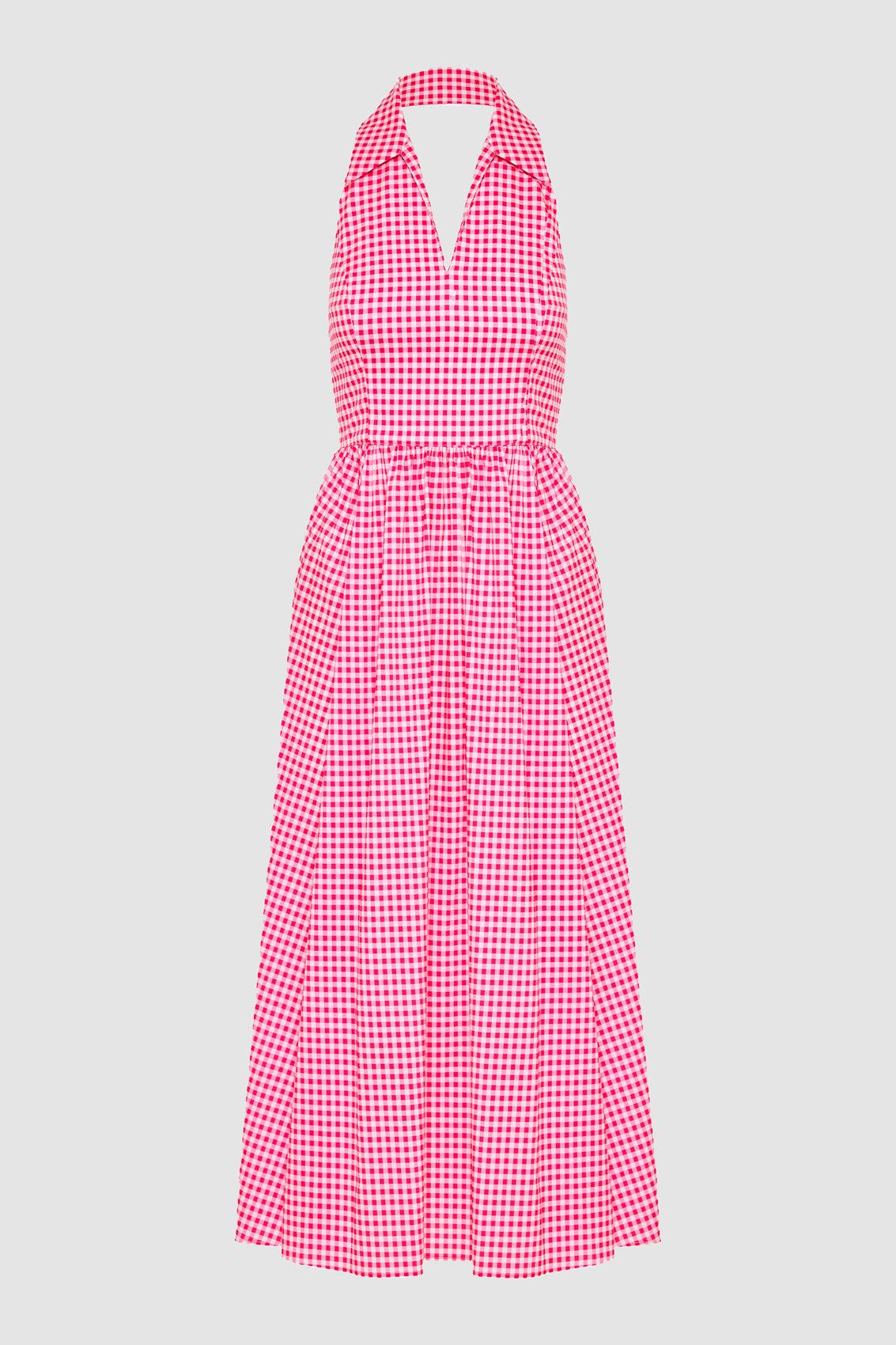 AYA OPEN BACK COLLARED MIDI DRESS
