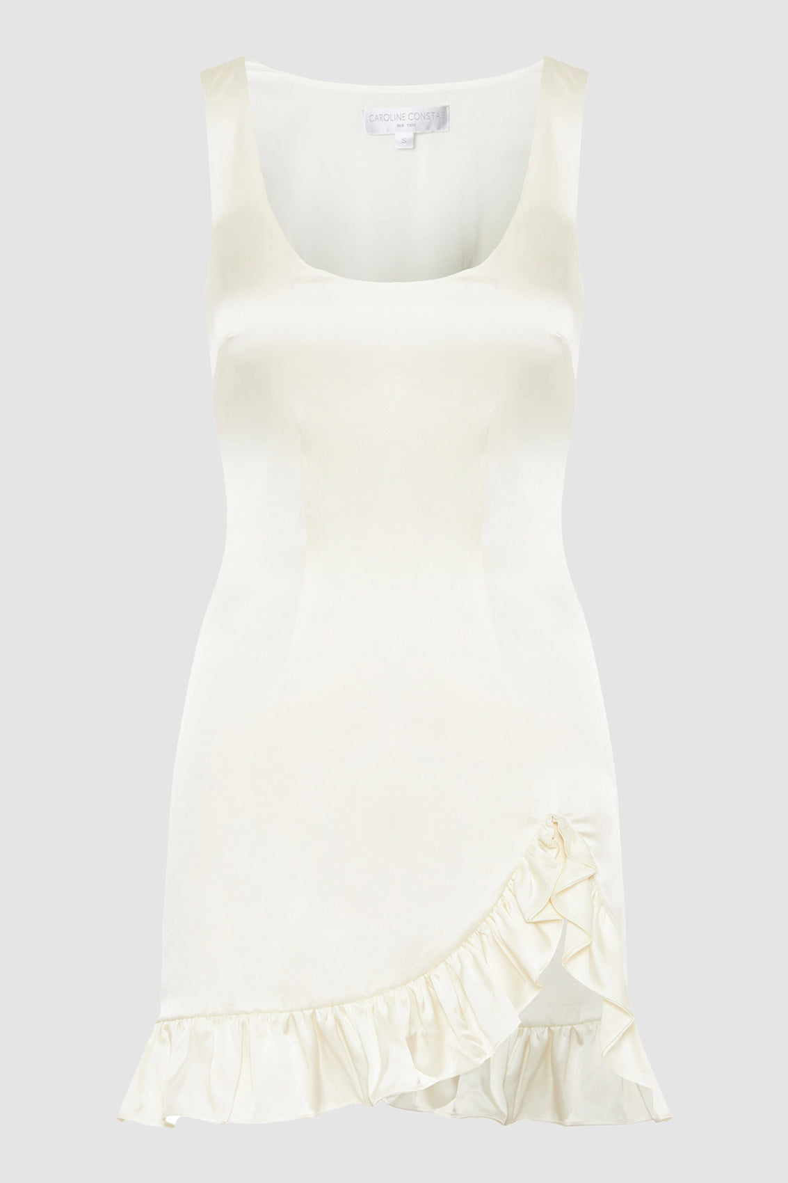 NATALIE RUFFLE HEM MINI DRESS