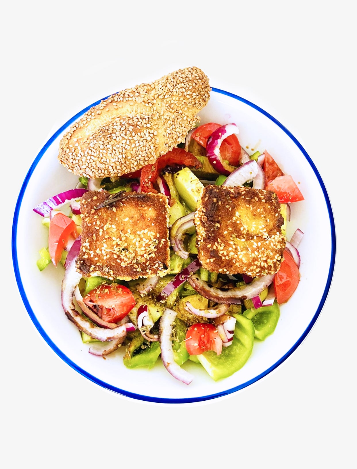 CC'S KITCHEN: GREEK SALAD WITH ROSEMARY FRIED FETA