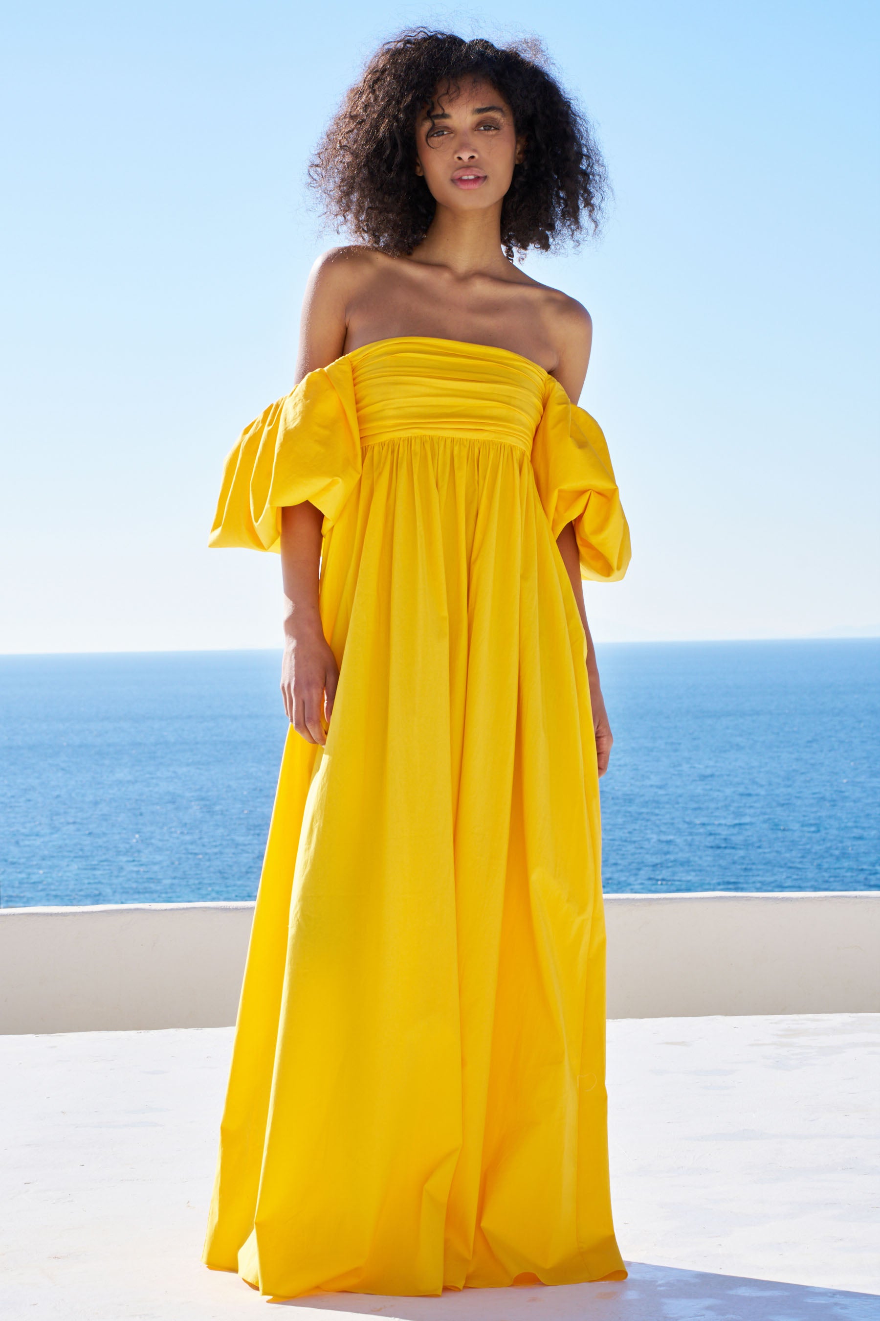 EMILIA RUCHED EMPIRE MAXI DRESS