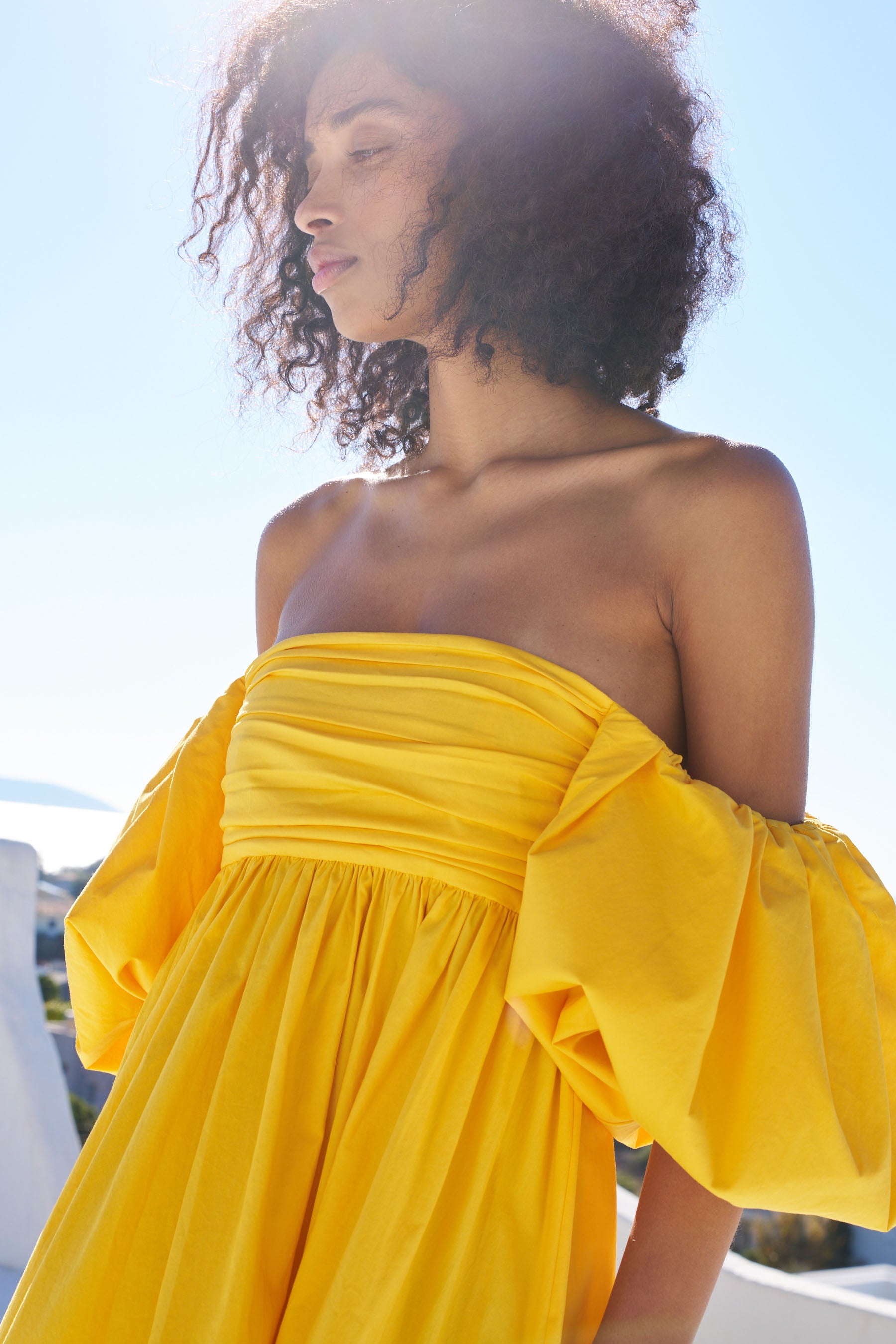 EMILIA RUCHED EMPIRE MAXI DRESS