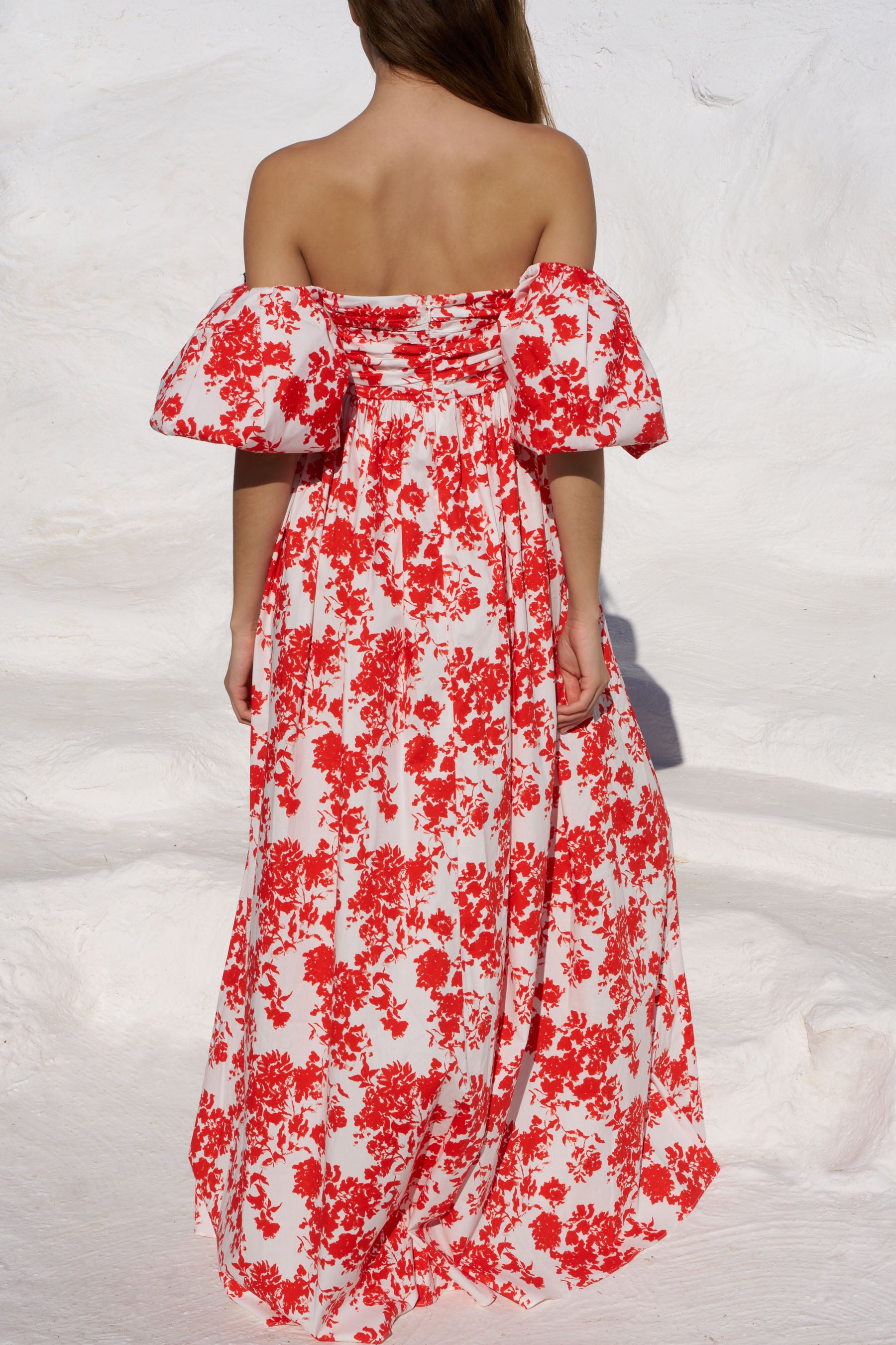 EMILIA RUCHED EMPIRE MAXI DRESS