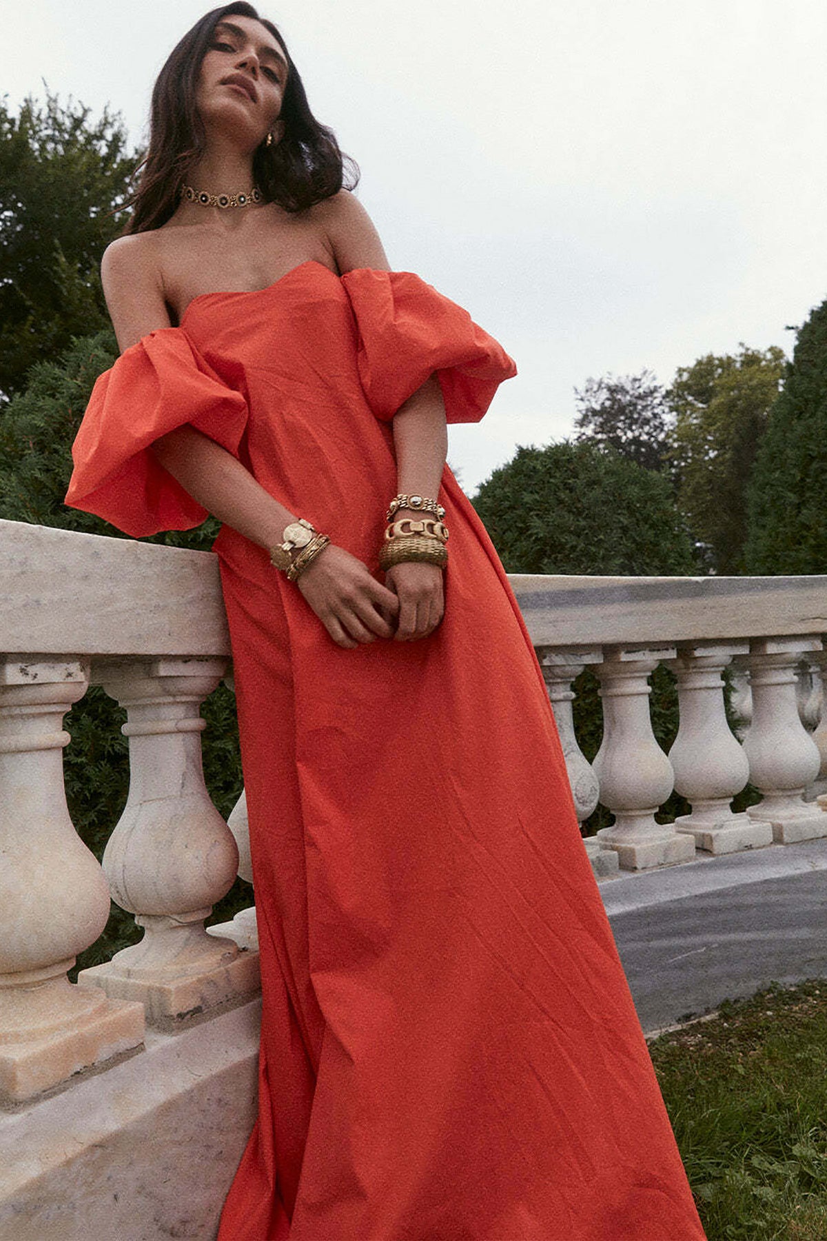 Keep Palm One Shoulder Maxi Dress