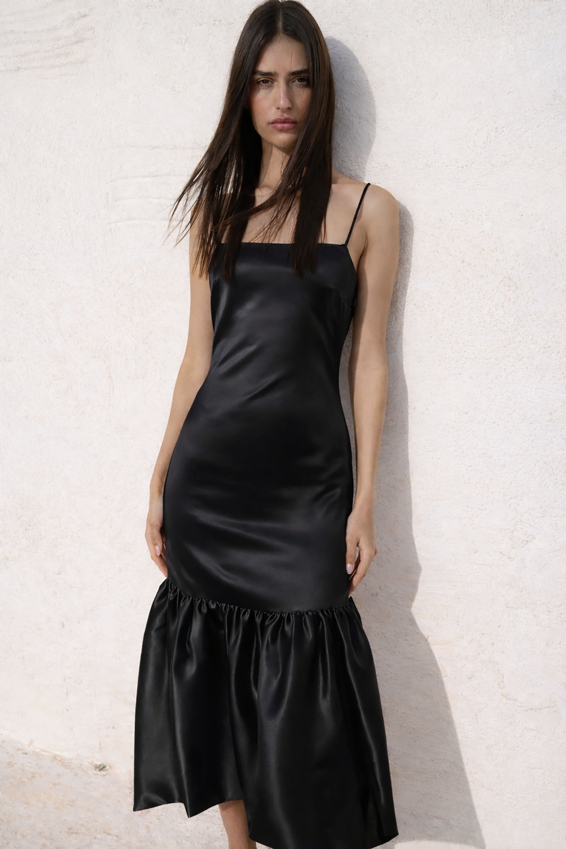 SYDNEY RUFFLE HEM GOWN